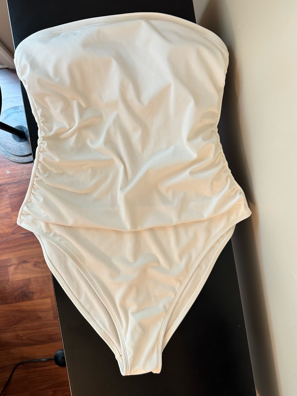 Women’s White One-Piece Swimsuit - Classic Strapless Style NWT